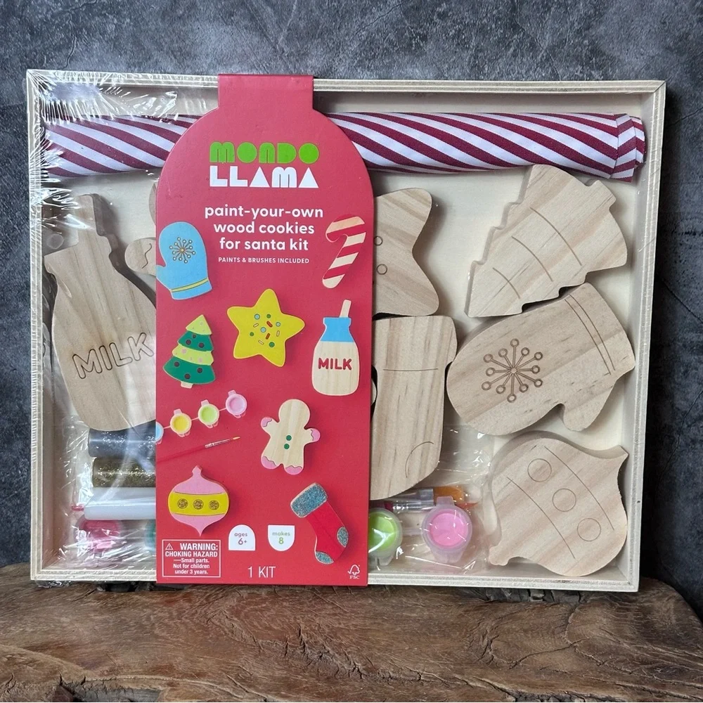 Target Mondo Llama Paint Your Own Wood Cookies for Santa